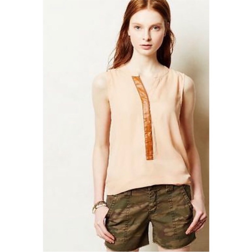 Anthropologie Sunday In Brooklyn Anhinga Tunic Top Peach Women’s Sz Medium